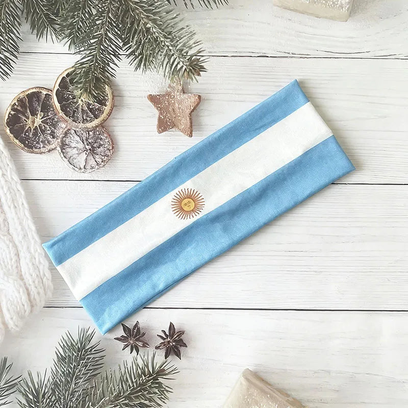 National Team Flag Sport Headband | Soccer Matchday Fan Hair Accessory