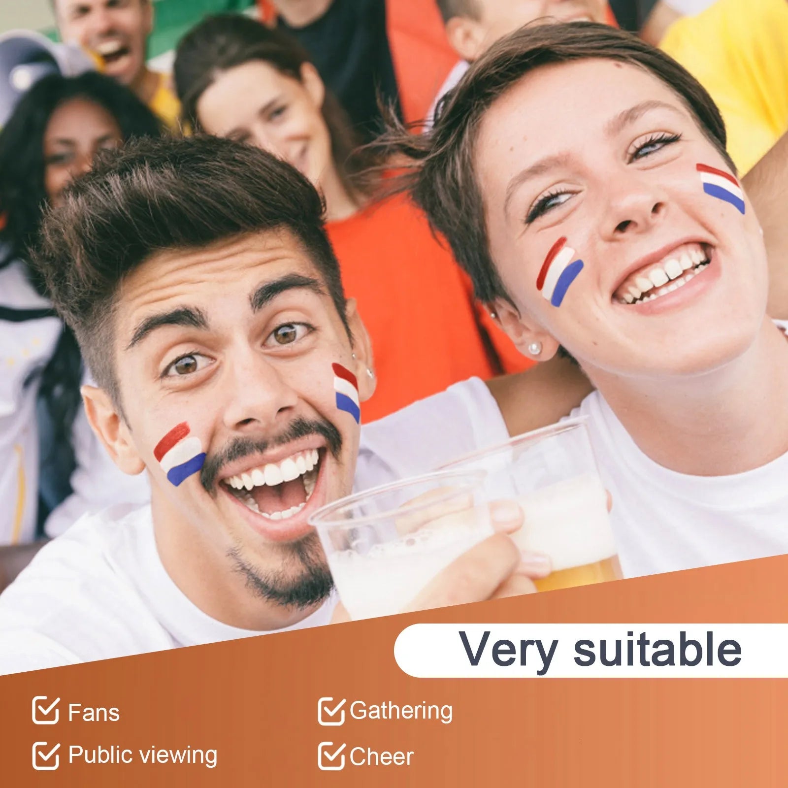 National Team Flag Face Paint Stick | Easy Matchday Makeup Tool