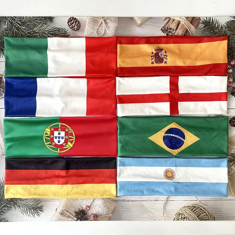 National Team Flag Sport Headband | Soccer Matchday Fan Hair Accessory